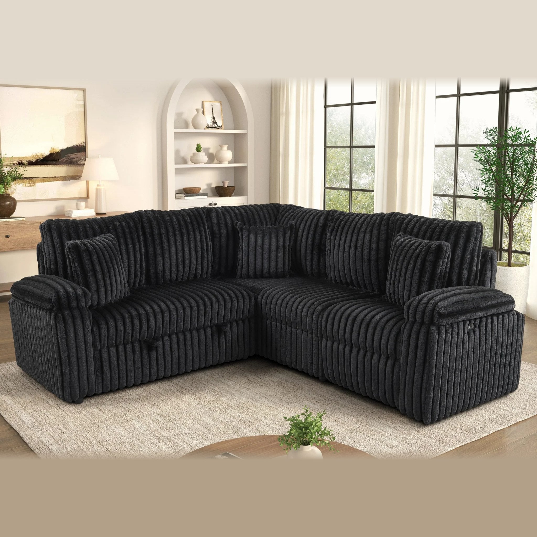 Amiri sectional - black